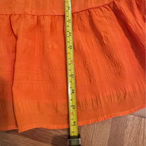 Vero Moda Curve NWT Orange Ruffled Hem 3/4 Bishop Sleeves women’s 20 Dress - Picture 7 of 10